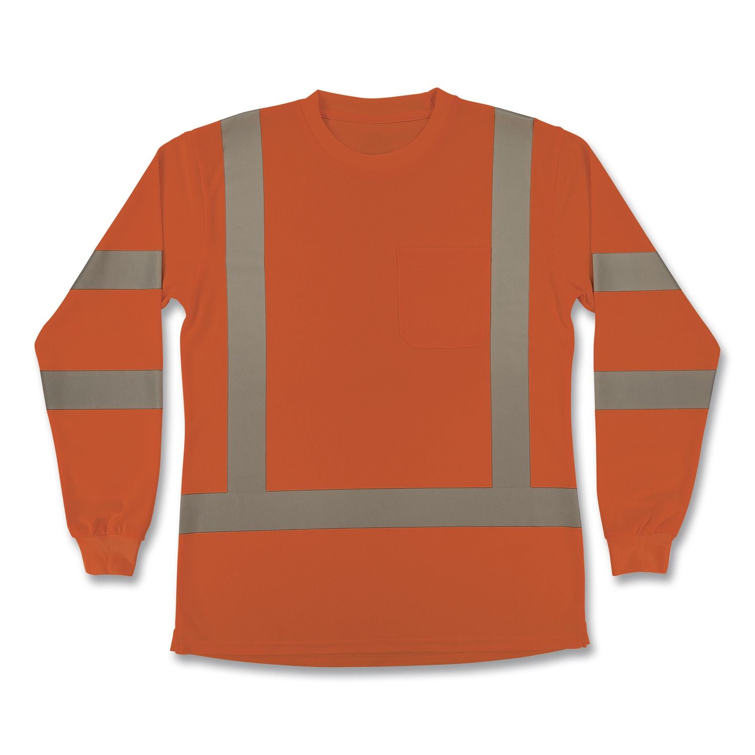 GloWear 8374 Class 3 Women's Essential Hi-Vis Long Sleeve T-Shirt, 2X-Large, Orange