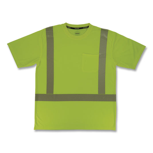 GloWear 8292 Class 2 Performance Hi-Vis T-Shirt, X-Small, Lime