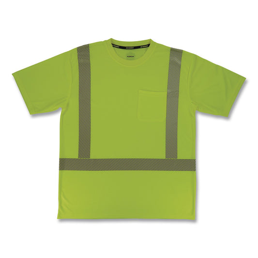 GloWear 8292 Class 2 Performance Hi-Vis T-Shirt, 2X-Large, Lime