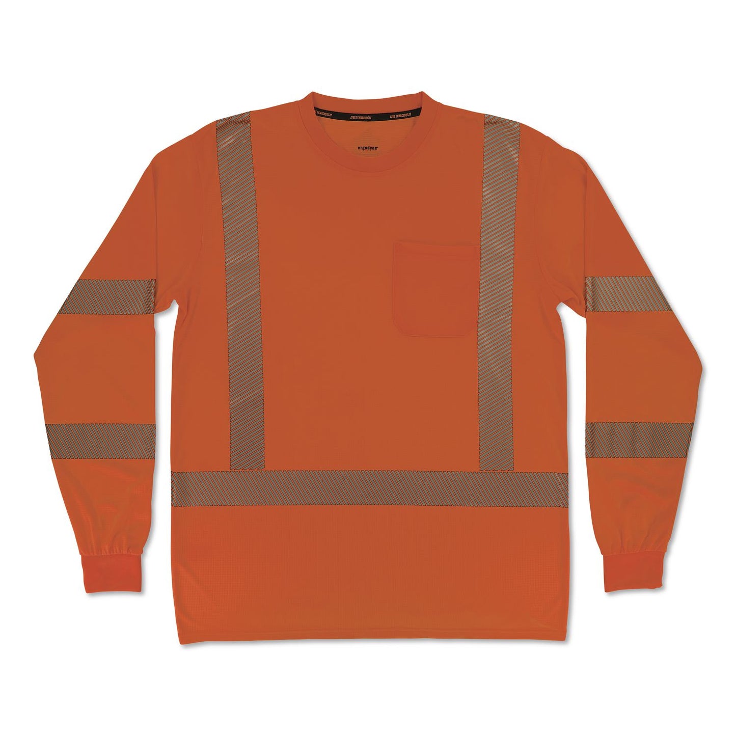 GloWear 8370 Class 3 Performance Hi-Vis Long Sleeve T-Shirt, Medium, Orange