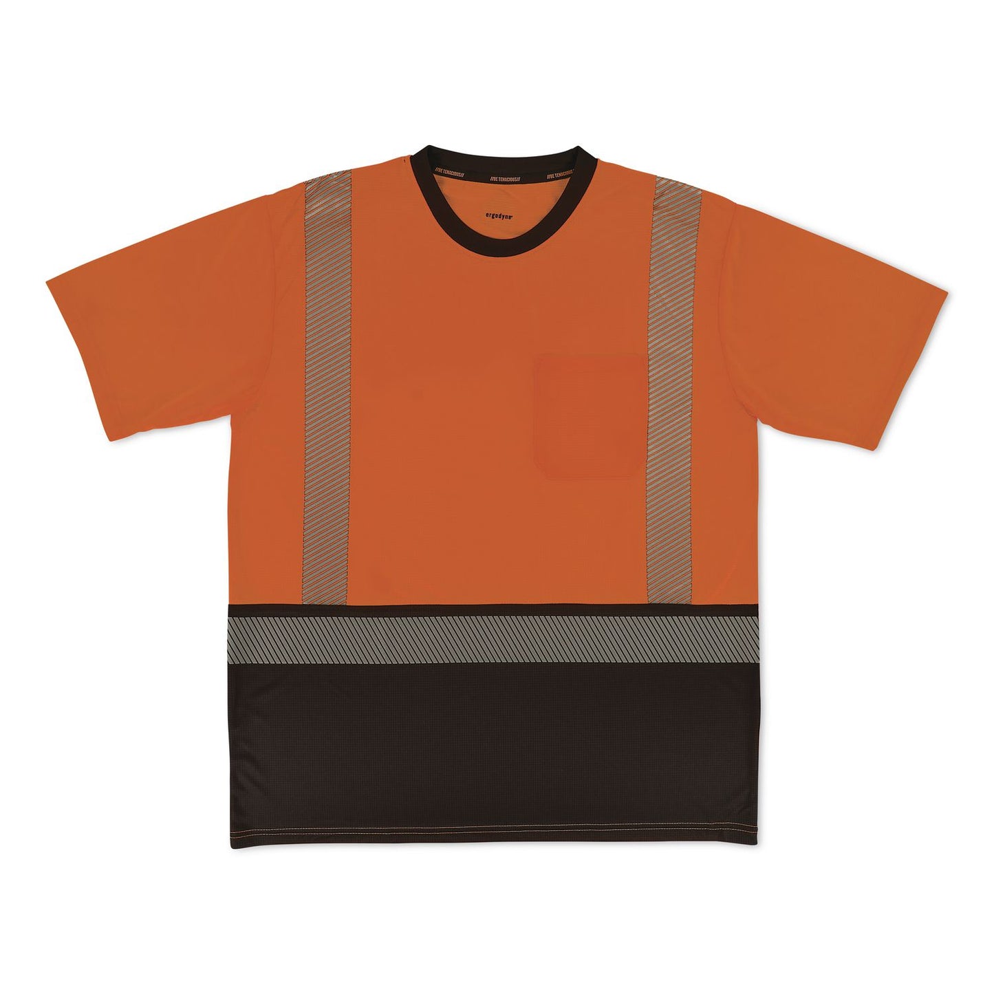 GloWear 8294BK Class 2 Performance Hi-Vis T-Shirt with Black Bottom, X-Large, Orange