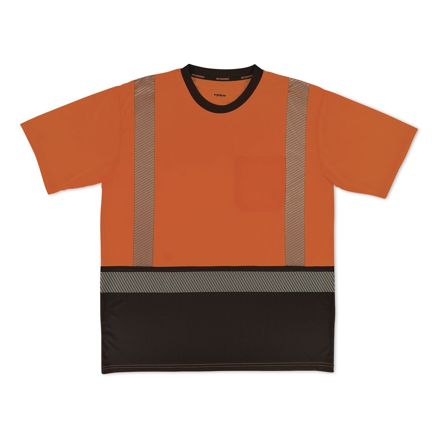 GloWear 8294BK Class 2 Performance Hi-Vis T-Shirt with Black Bottom, X-Large, Orange