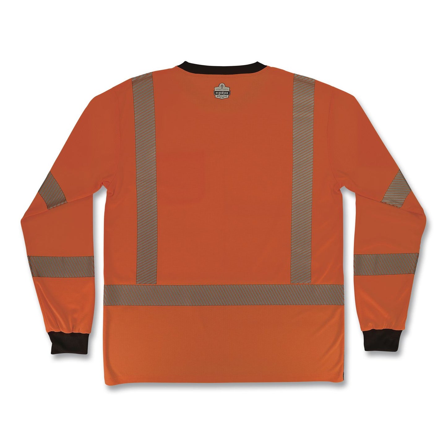 GloWear 8371BK Class 3 Performance Hi-Vis Long Sleeve T-Shirt with Black Bottom, 3X-Large, Orange