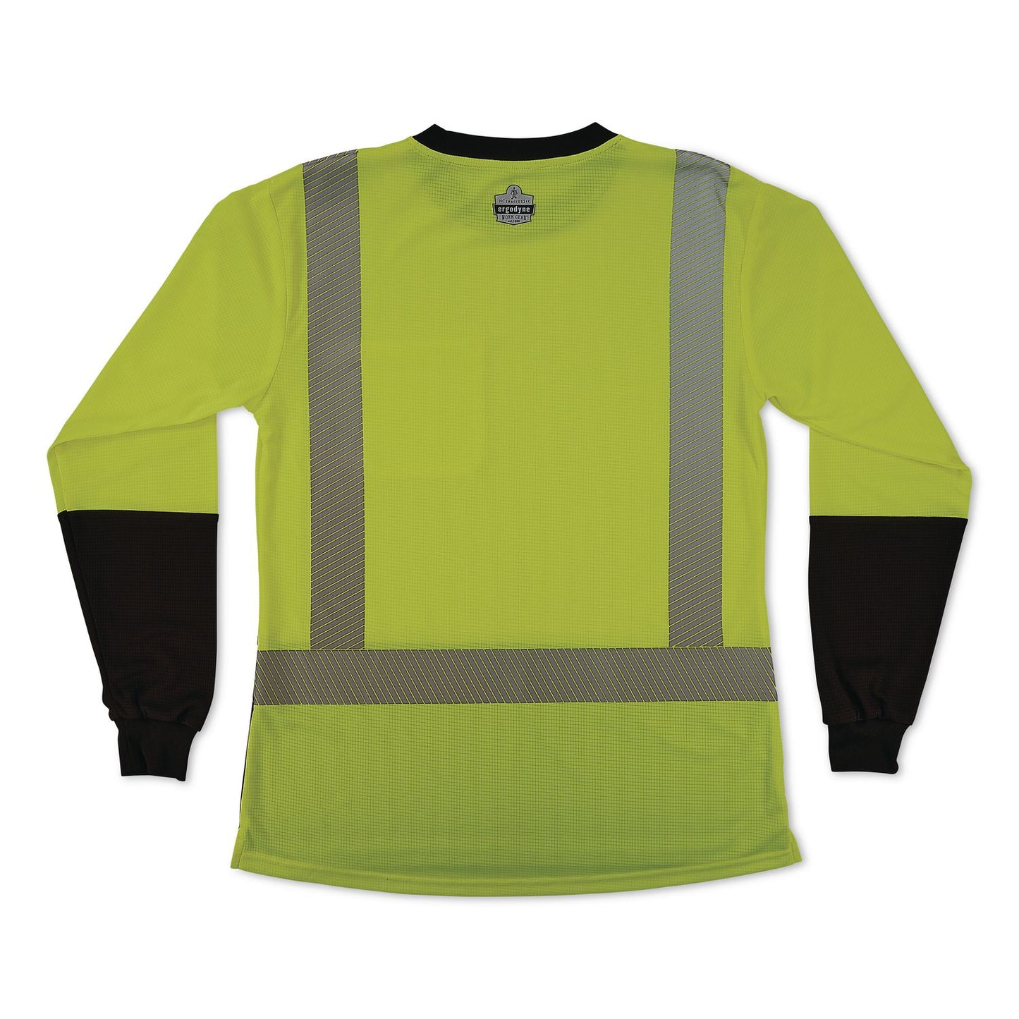 GloWear 8278BK Class 2 Women's Performance Hi-Vis Long Sleeve T-Shirt with Black Bottom, 2X-Large, Lime