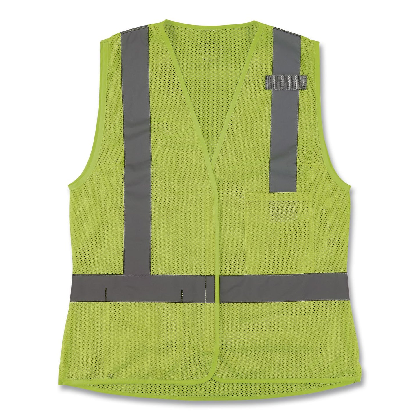 GloWear 8210HLW-S Class 2 Women's Hi-Vis Vest with Hook-and-Loop, Polyester, Medium, Lime