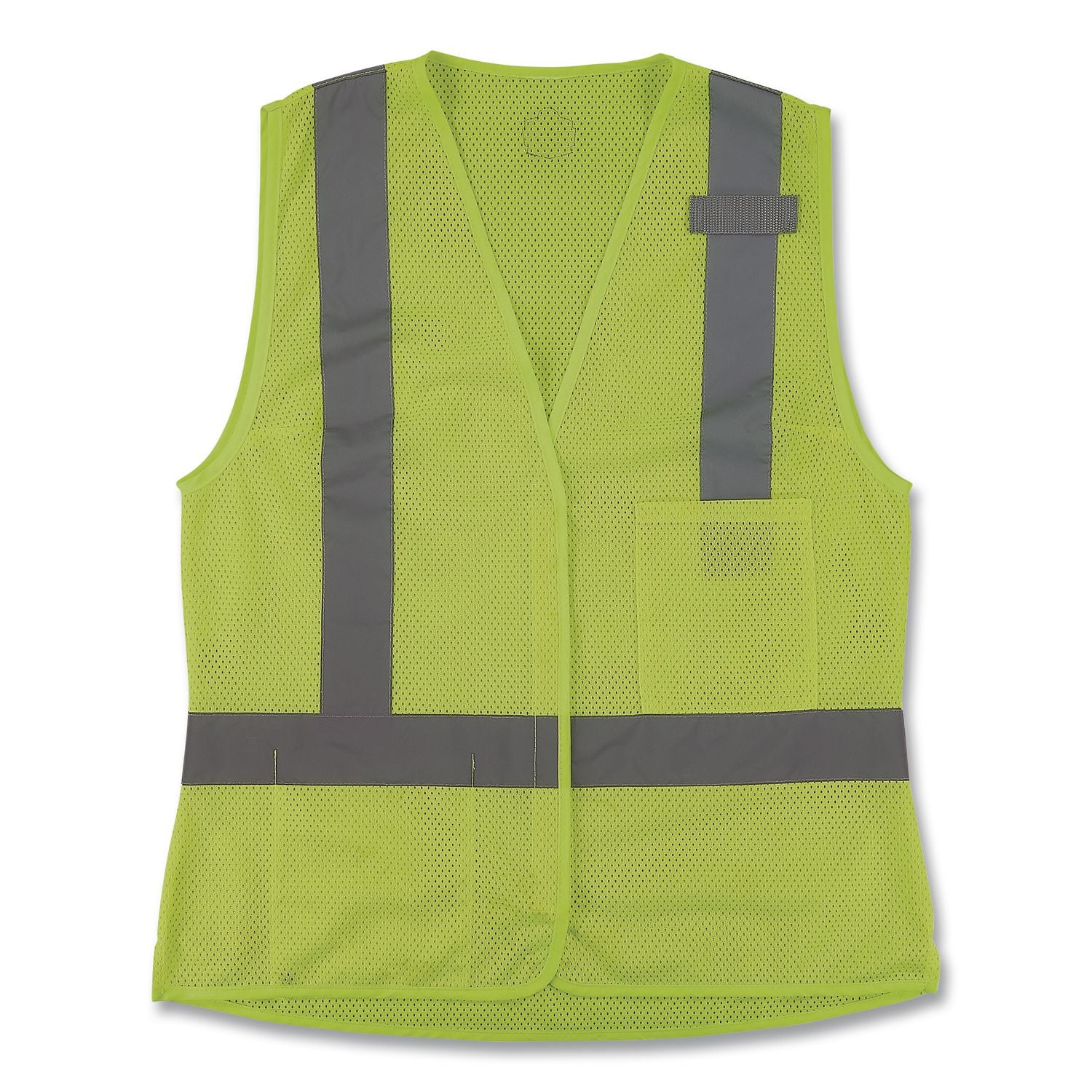 GloWear 8210HLW-S Class 2 Women's Hi-Vis Vest with Hook-and-Loop, Polyester, Medium, Lime