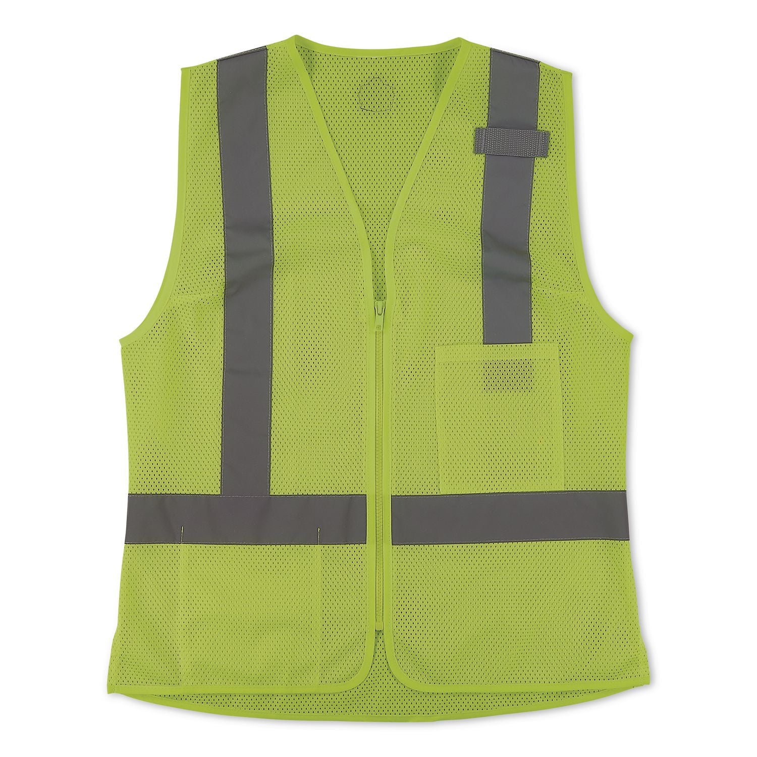 GloWear 8210ZW-S Class 2 Women's Hi-Vis Vest with Zipper, Polyester, Medium, Lime