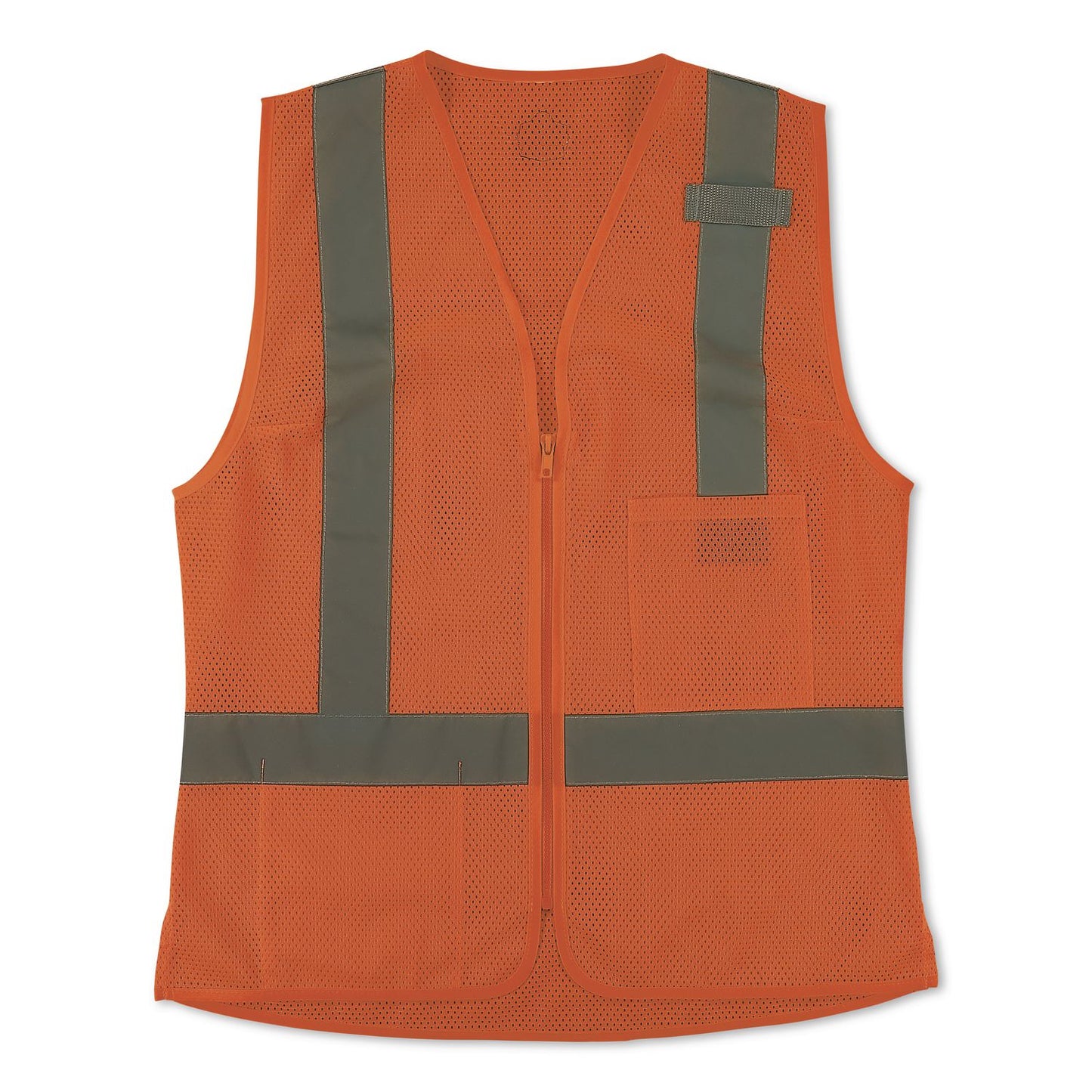 GloWear 8210ZW-S Class 2 Women's Hi-Vis Vest with Zipper, Polyester, Medium, Orange