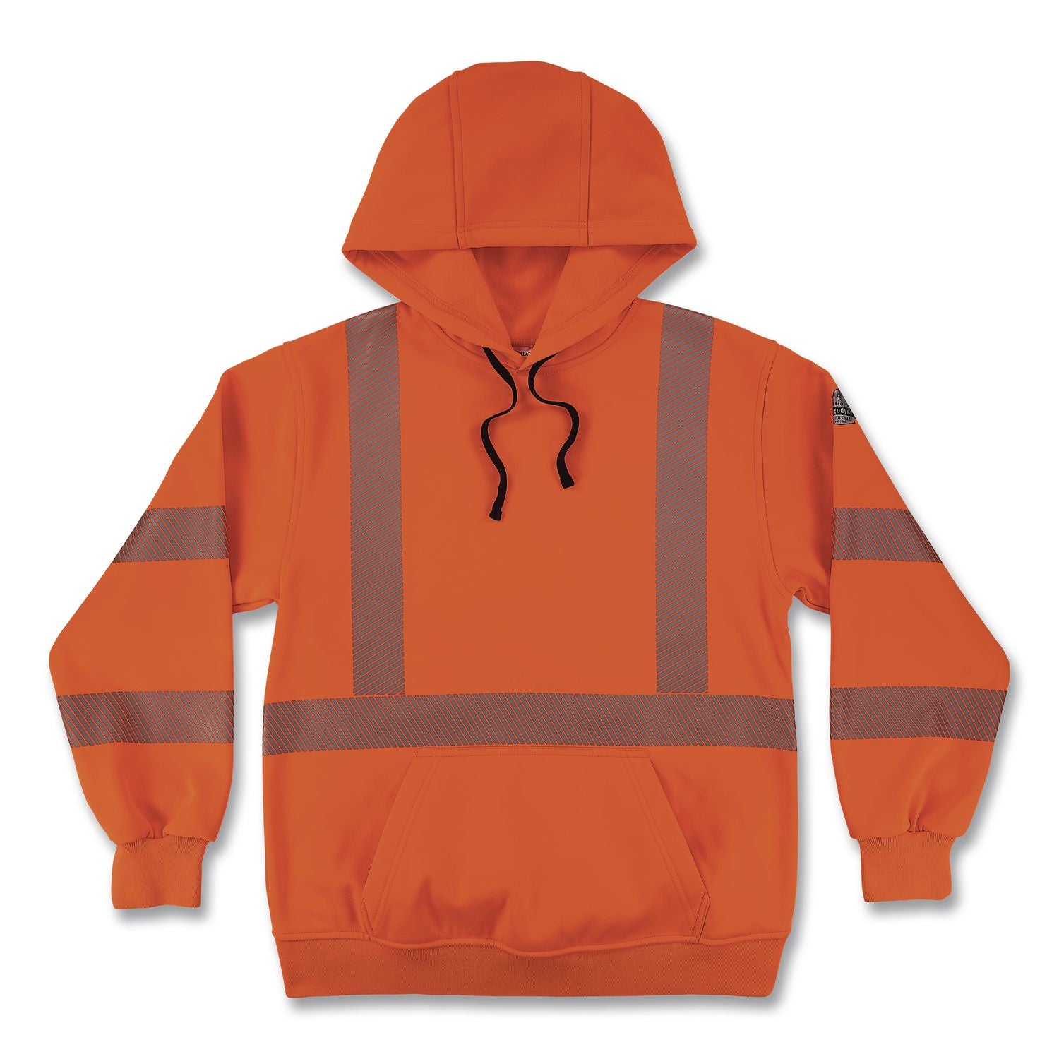 GloWear 8304W Class 3 Women's Performance Hi-Vis Hooded Sweatshirt, 3X-Large, Orange