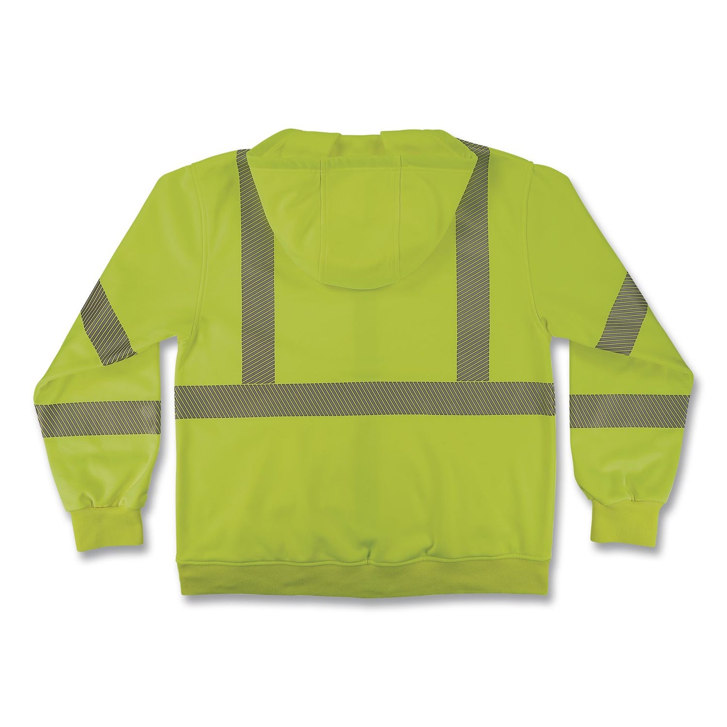 GloWear 8305W Class 3 Women's Performance Hi-Vis Hooded Zip-Up Sweatshirt, Large, Lime