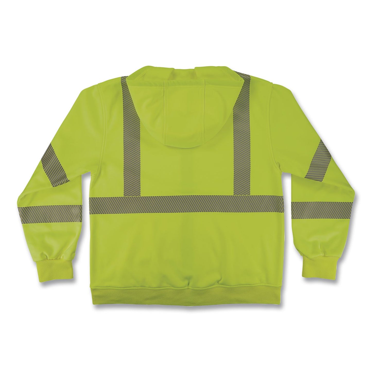 GloWear 8305W Class 3 Women's Performance Hi-Vis Hooded Zip-Up Sweatshirt, X-Large, Lime
