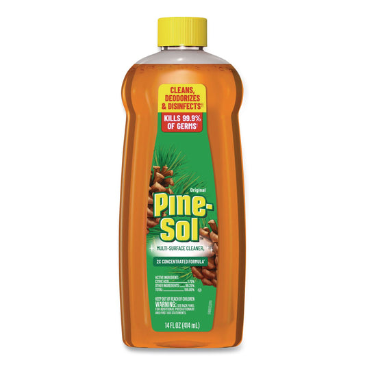 Multi-Surface Cleaner Disinfectant Concentrated, Pine Scent, 14 oz Bottle