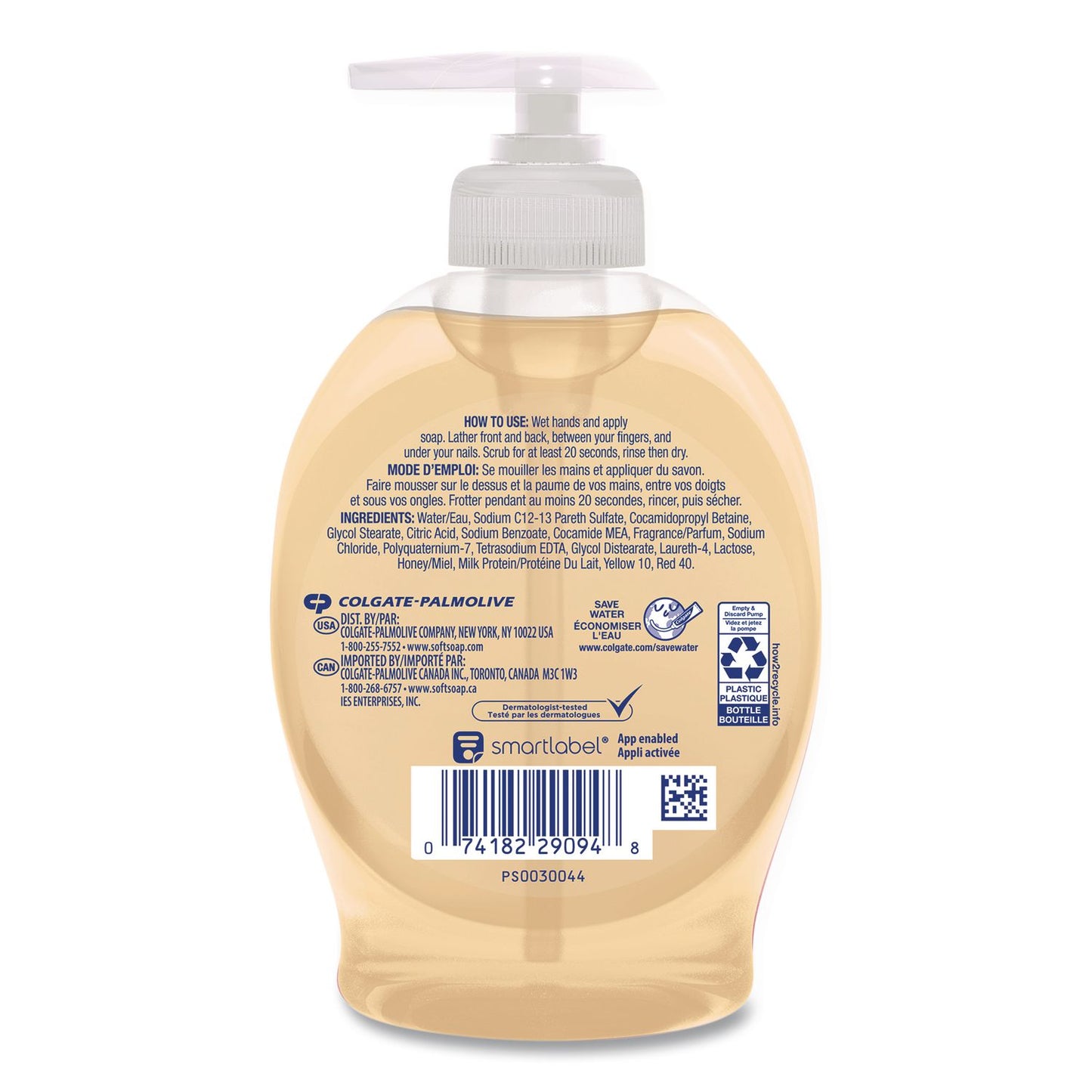 Liquid Hand Soap Pumps, Milk and Golden Honey Scent, 7.5 oz Pump Bottle