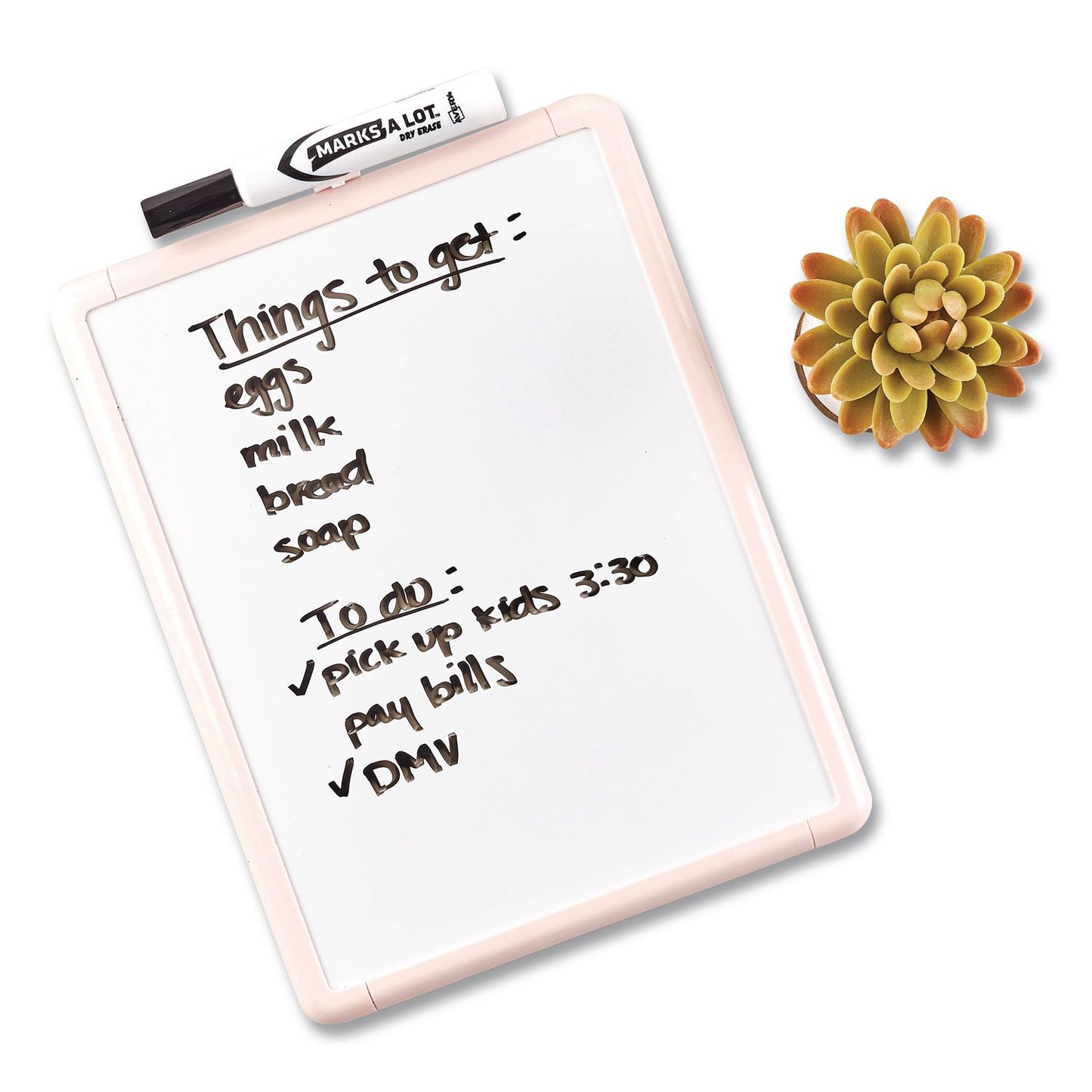 MARKS A LOT Desk-Style Dry Erase Markers, Broad Chisel Tip, Black