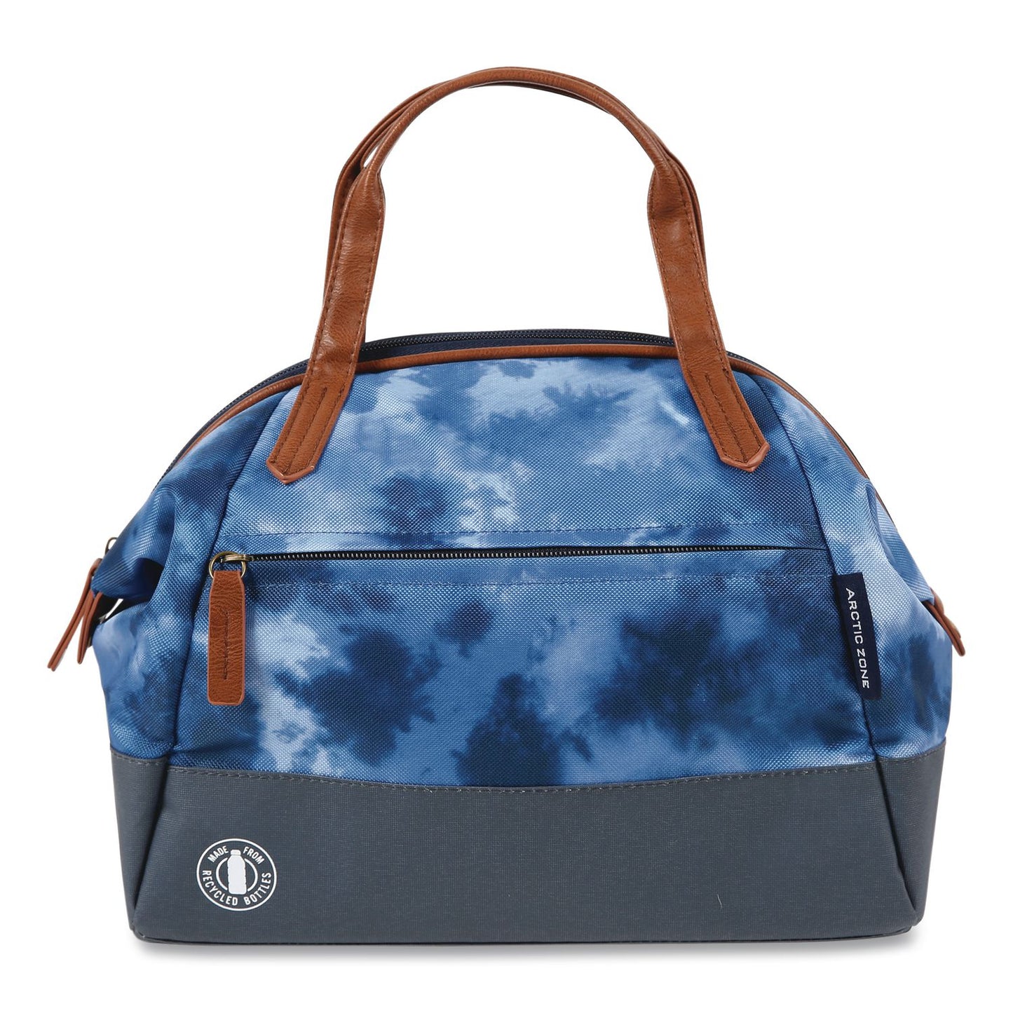 Eco Iced Tie Dye Blue Insulated Lunch Bag, 9.5" x 6.25" x 11.5", Blue