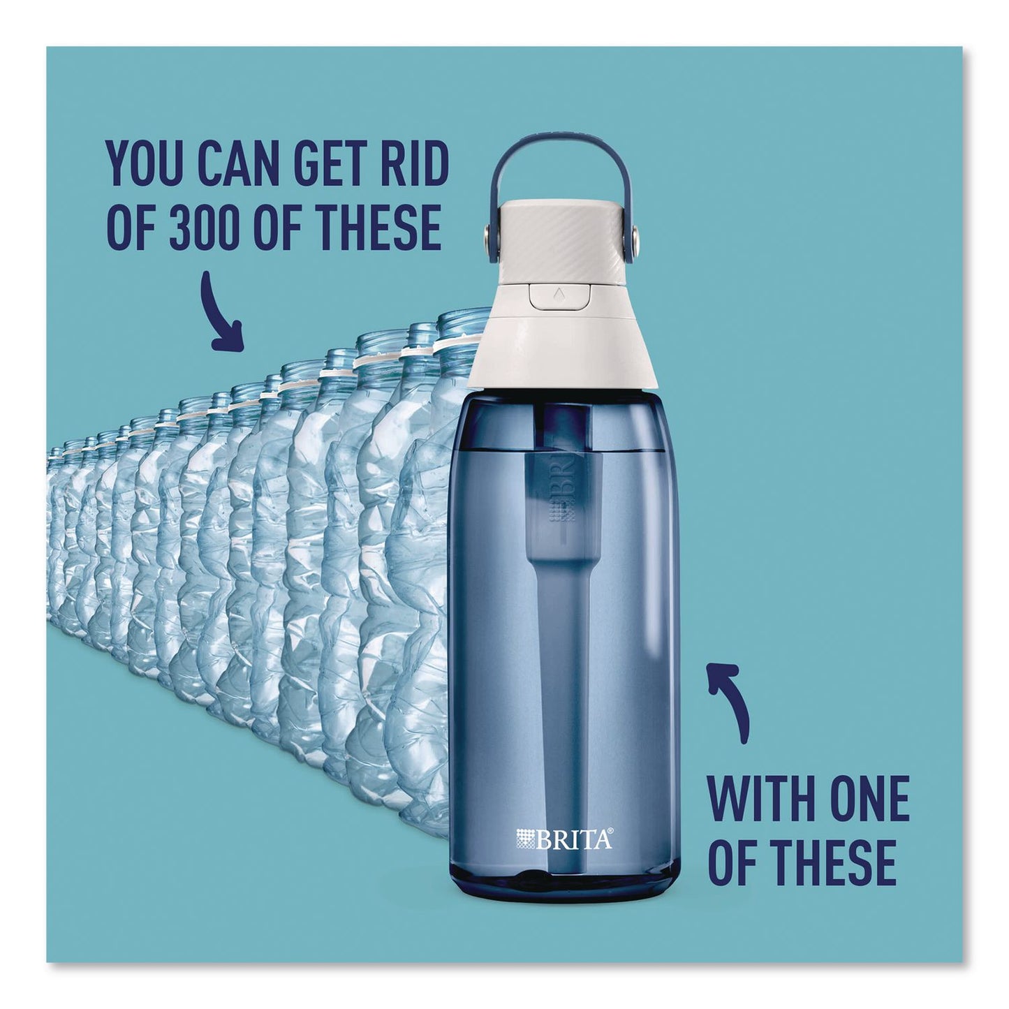 Plastic Filtered Water Bottle, 36 oz, Night Sky