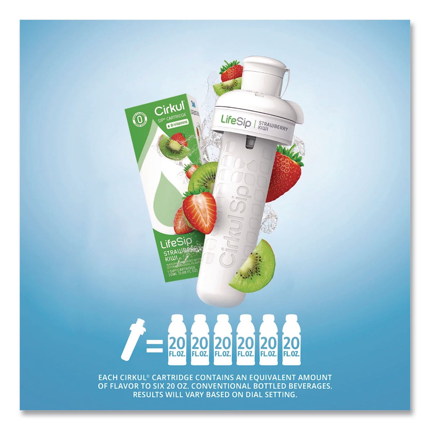 LifeSip Flavor Cartridge, Sugar-Free Strawberry Kiwi