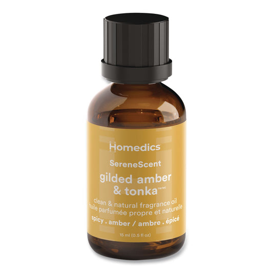 SereneScent Glided Amber and Tonka Essential Oil, 0.5 oz Bottle