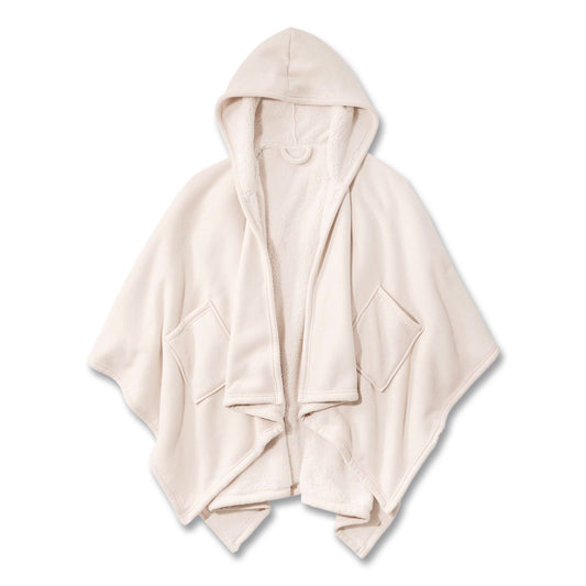 Cozy Chenille Wearable Throw, 58 x 60, Cream