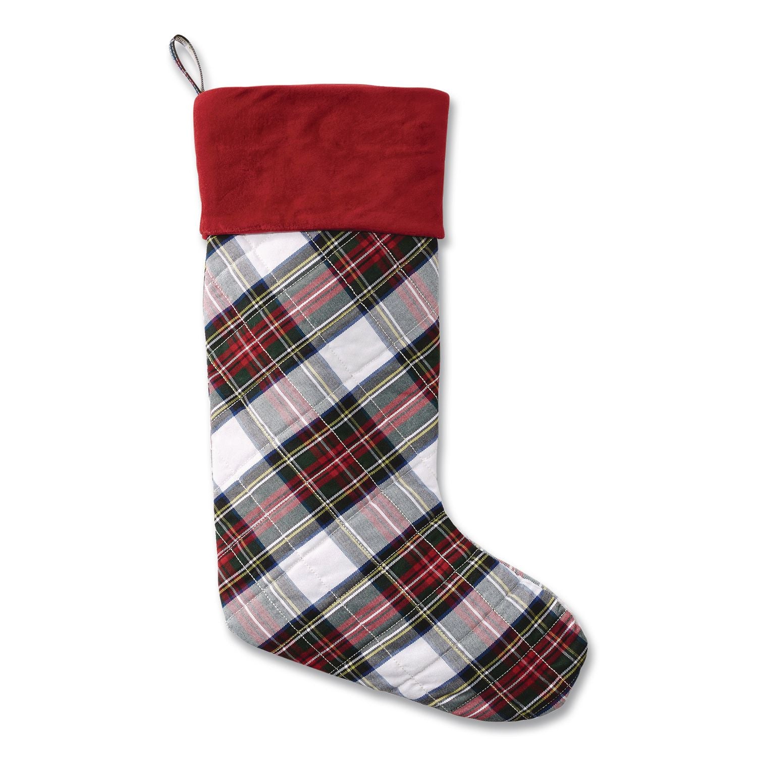STOCKINGS,TARTAN,CREAM