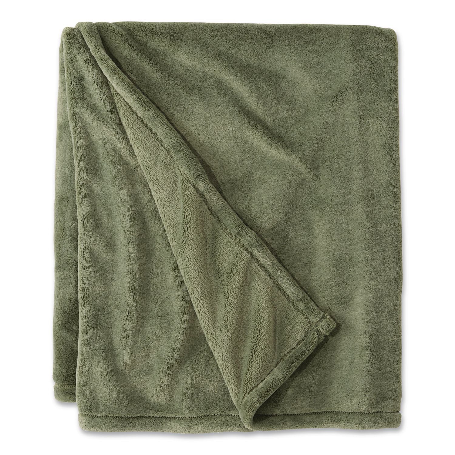 Wicked Plush Throw, 60 x 80, Deep Olive