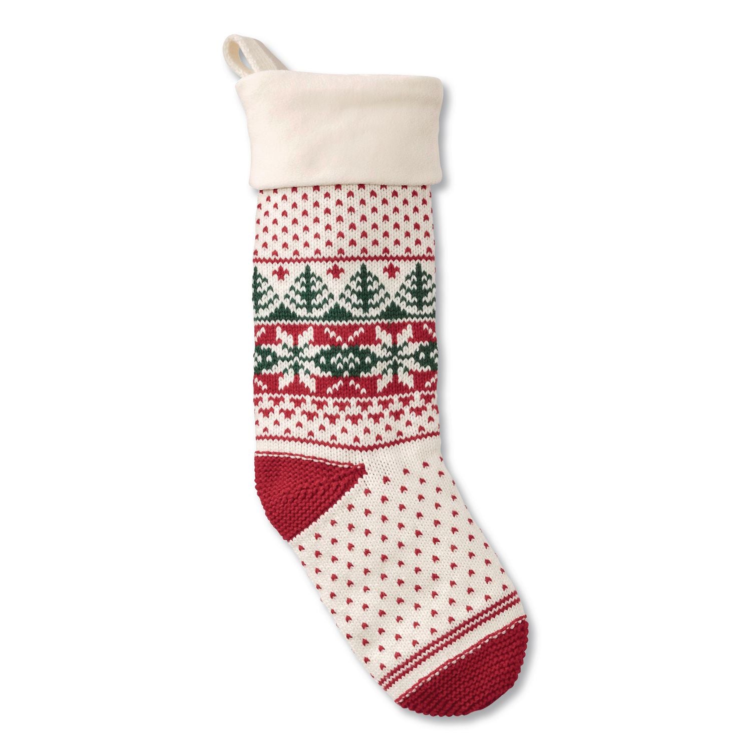 STOCKINGS,FAIR ISLE,CREAM
