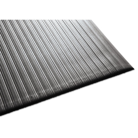 Air Step Anti-Fatigue Mat, Rectangular, Black Ribbed Surface, 36" x 60"