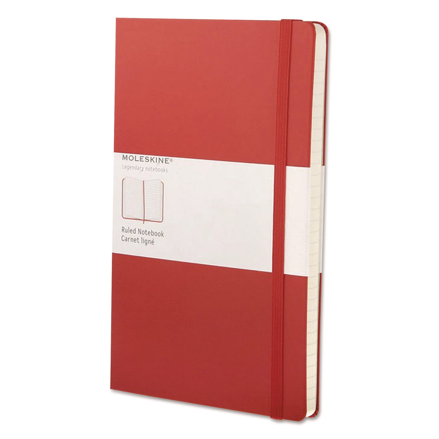 Classic Colored Hardcover Notebook, 1-Subject, Narrow Rule, Red Cover, (240) 8.25 x 5 Sheets