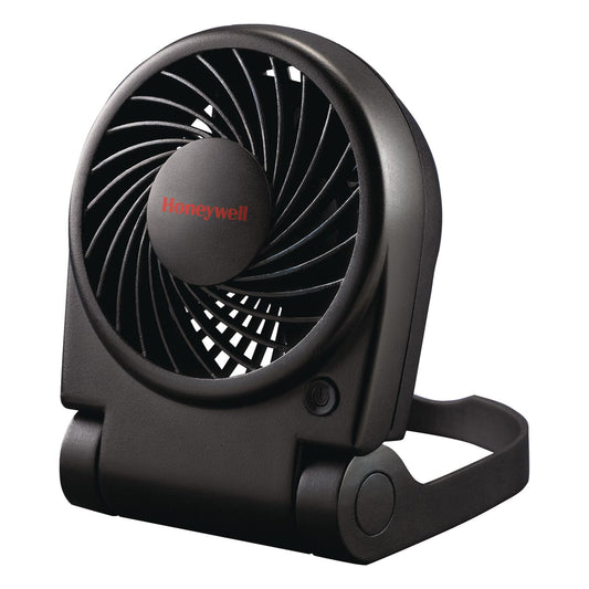 Turbo On The Go USB/Battery Powered Fan, 3", 1 Speed, Black