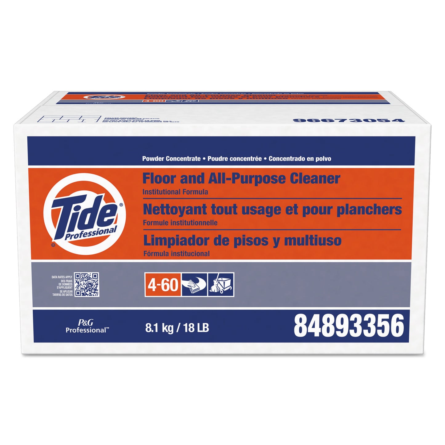 Floor and All-Purpose Cleaner, Unscented, 18 lb Box