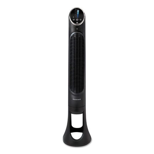 QuietSet 8-Speed Whole-Room Tower Fan, 10"w x 40"h, Black