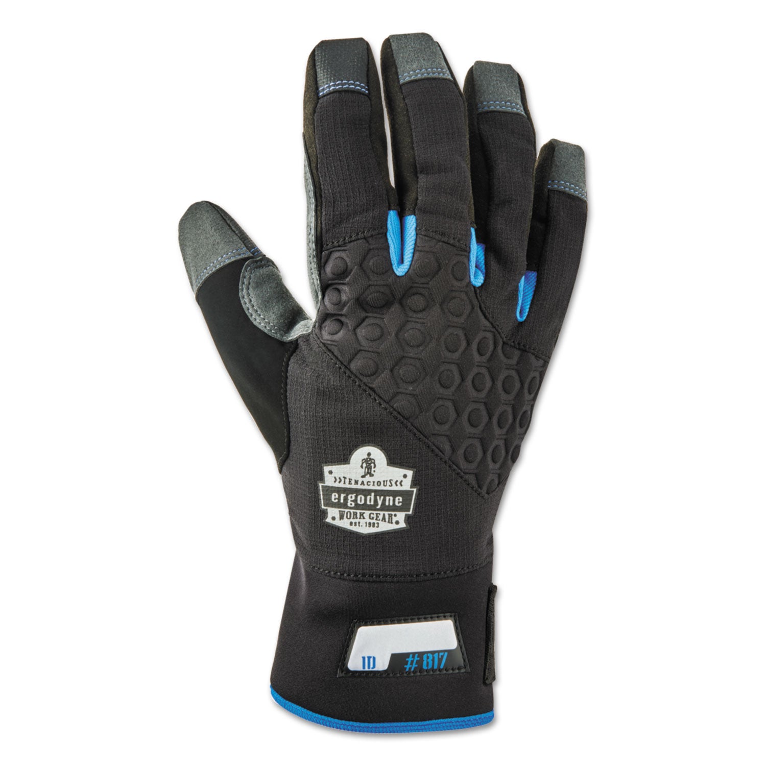 Proflex 817 Reinforced Thermal Utility Gloves, EN388: 3423X, Large, Black, Pair