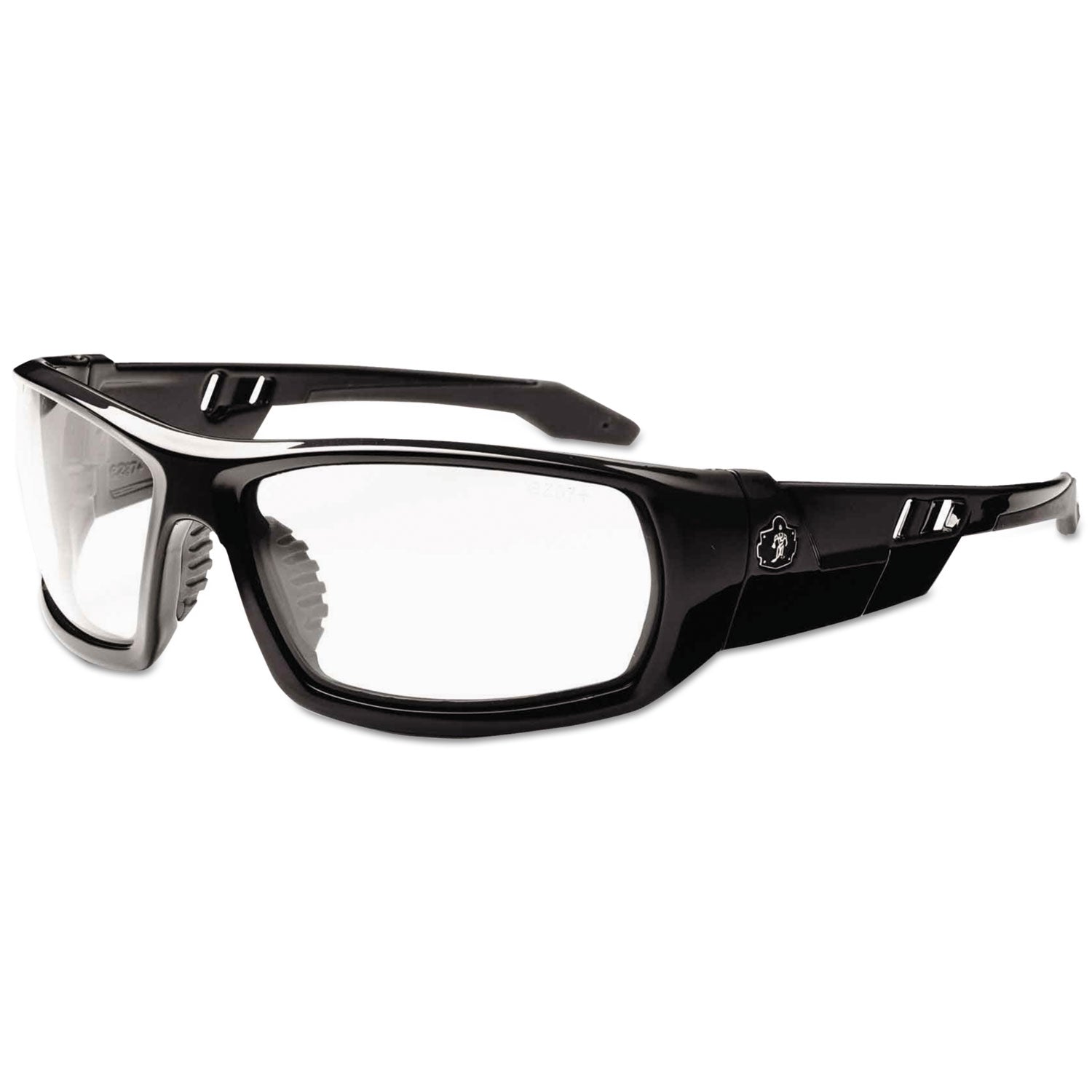 Skullerz Odin Safety Glasses, Fog-Off Technology, Black Full Frame, Clear Dual Lens