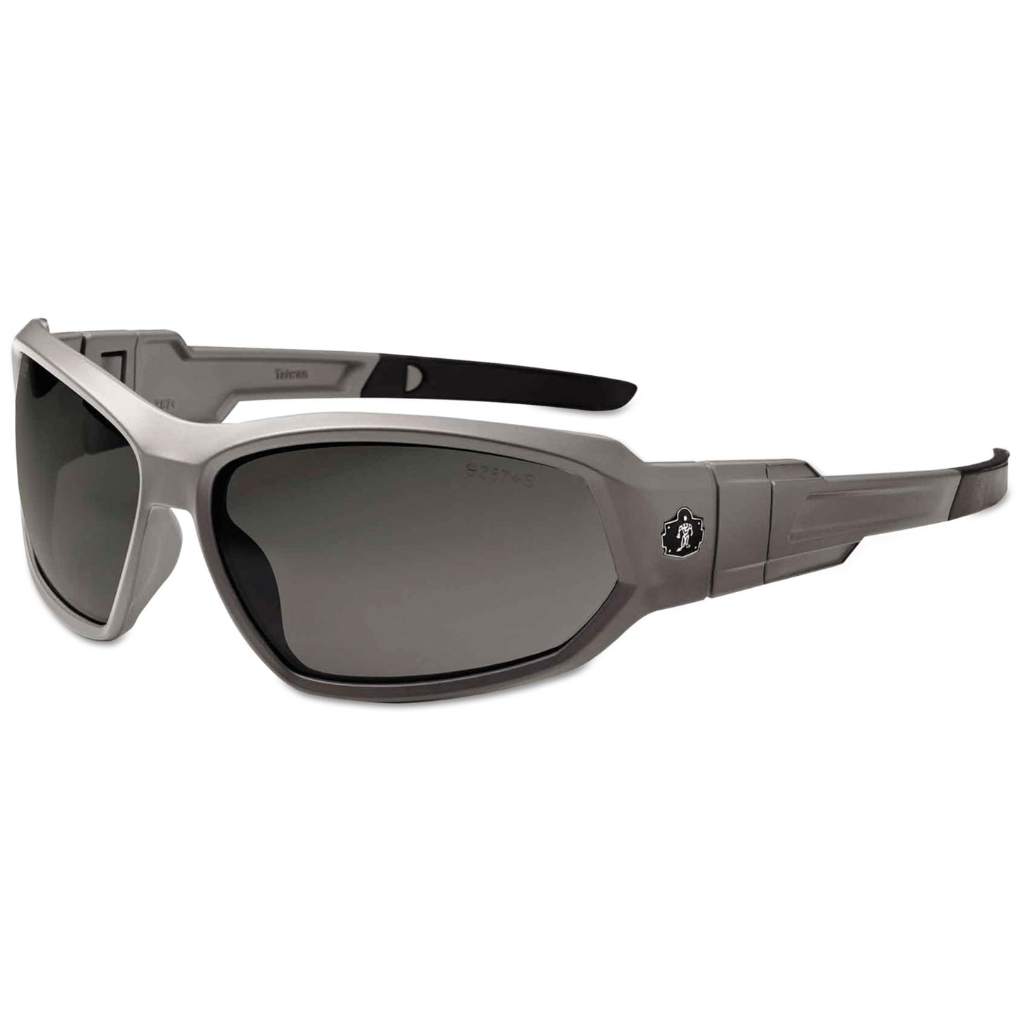 Skullerz Loki Safety Glasses/Goggles, Fog-Off Technology, Matte Gray Full Frame, Smoke Dual Lens