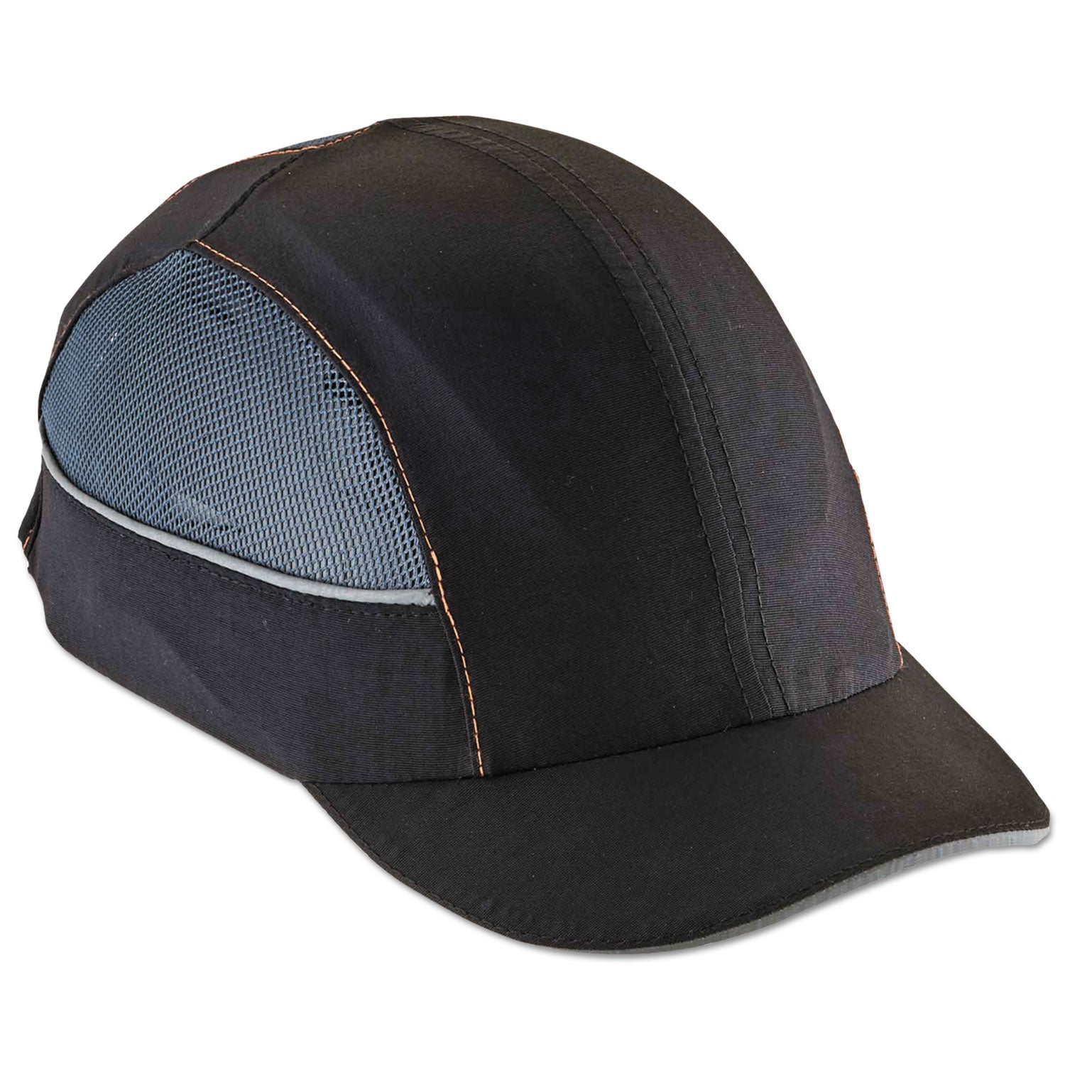 Skullerz 8960 Bump Cap with LED Lighting, Short Front Brim, XXX-Small to Large (Up to 7.5), 0.01" Insert, Black