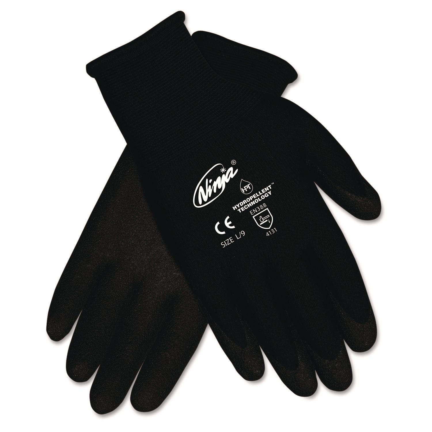 Ninja HPT Gloves, EN388: 4131, X-Large, Black, Pair