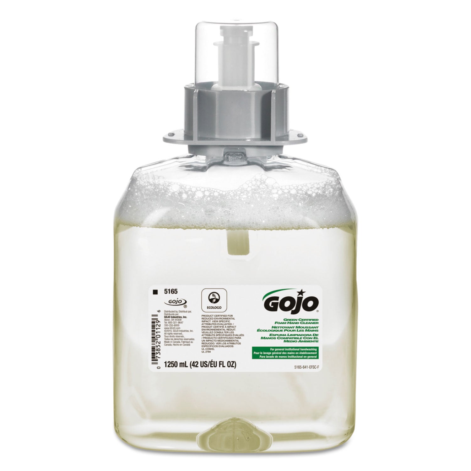 Green Certified Foaming Hand Cleaner Refill, For FMX-12 Dispenser, Unscented, 1,250 mL