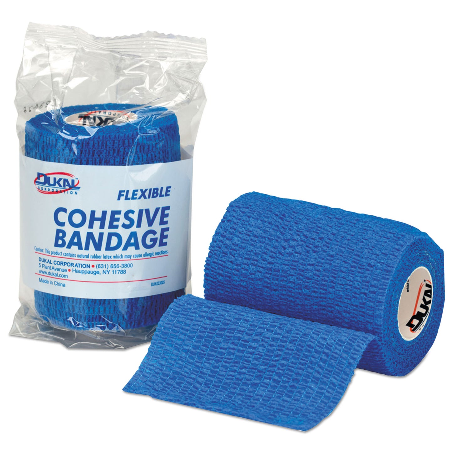 First-Aid Refill Flexible Cohesive Bandage Wrap, 3" X 5 Yd, Blue