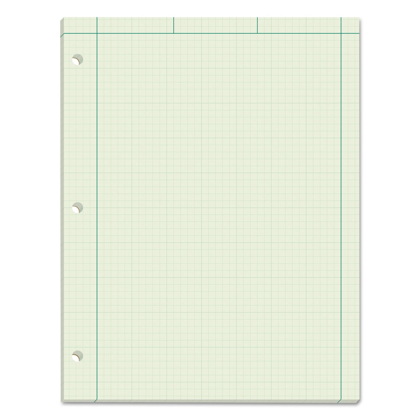 Engineering Computation Pads, Black/Green Cover, Quadrille Rule (5 sq/in, 1 sq/in), (100) Green-Tint 8.5 x 11 Sheets