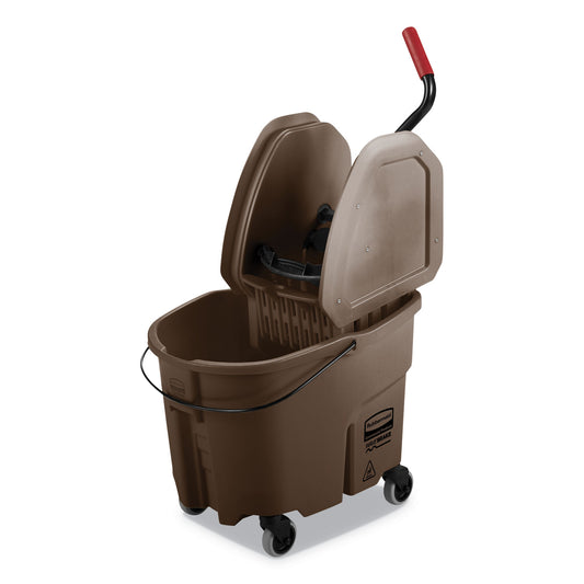 Wavebrake 2.0 Bucket/wringer Combos, Down-Press, 35 Qt, Plastic, Brown