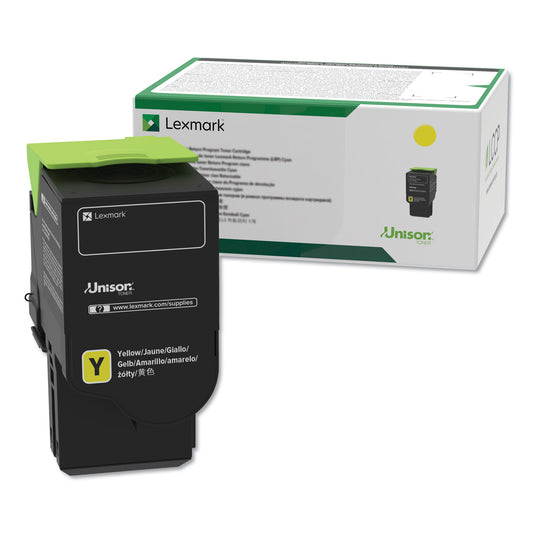 78c10y0 Return Program Toner, 1,400 Page-Yield, Yellow