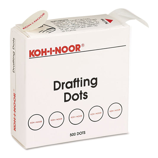 Adhesive Drafting Dots, 0.88" Dia, Dries Clear, 500/box