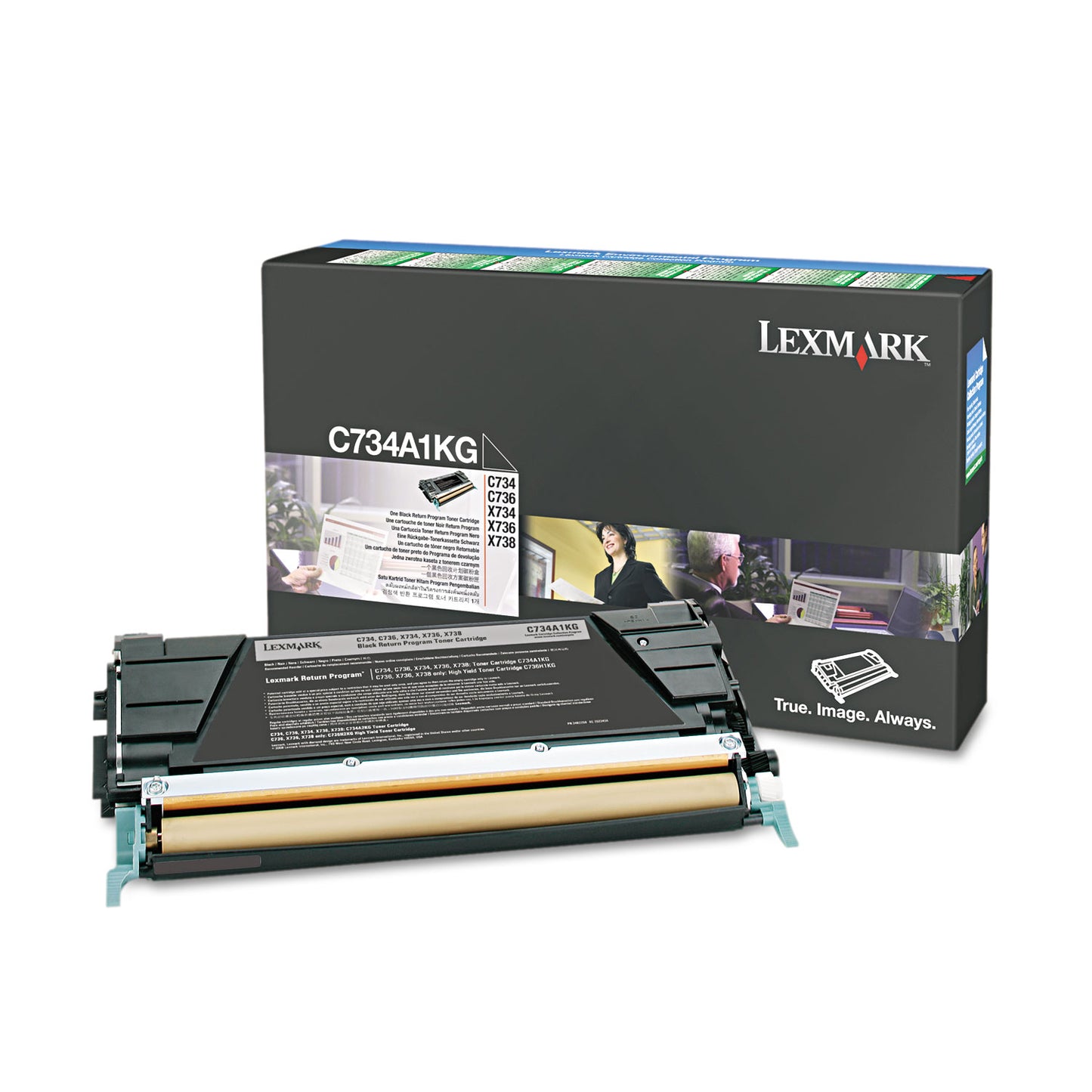 C734a1kg Return Program Toner, 8,000 Page-Yield, Black