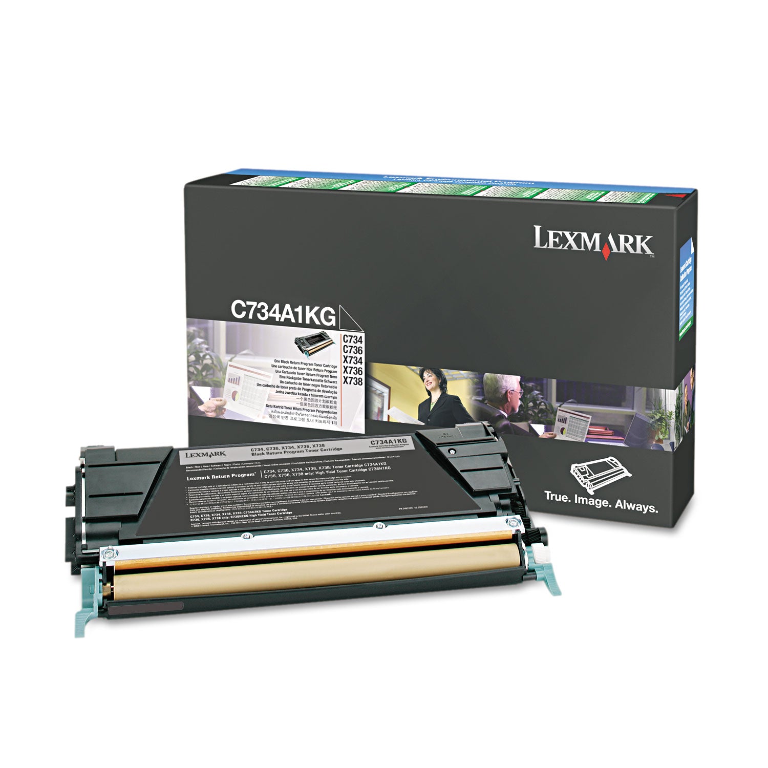 C734a1kg Return Program Toner, 8,000 Page-Yield, Black