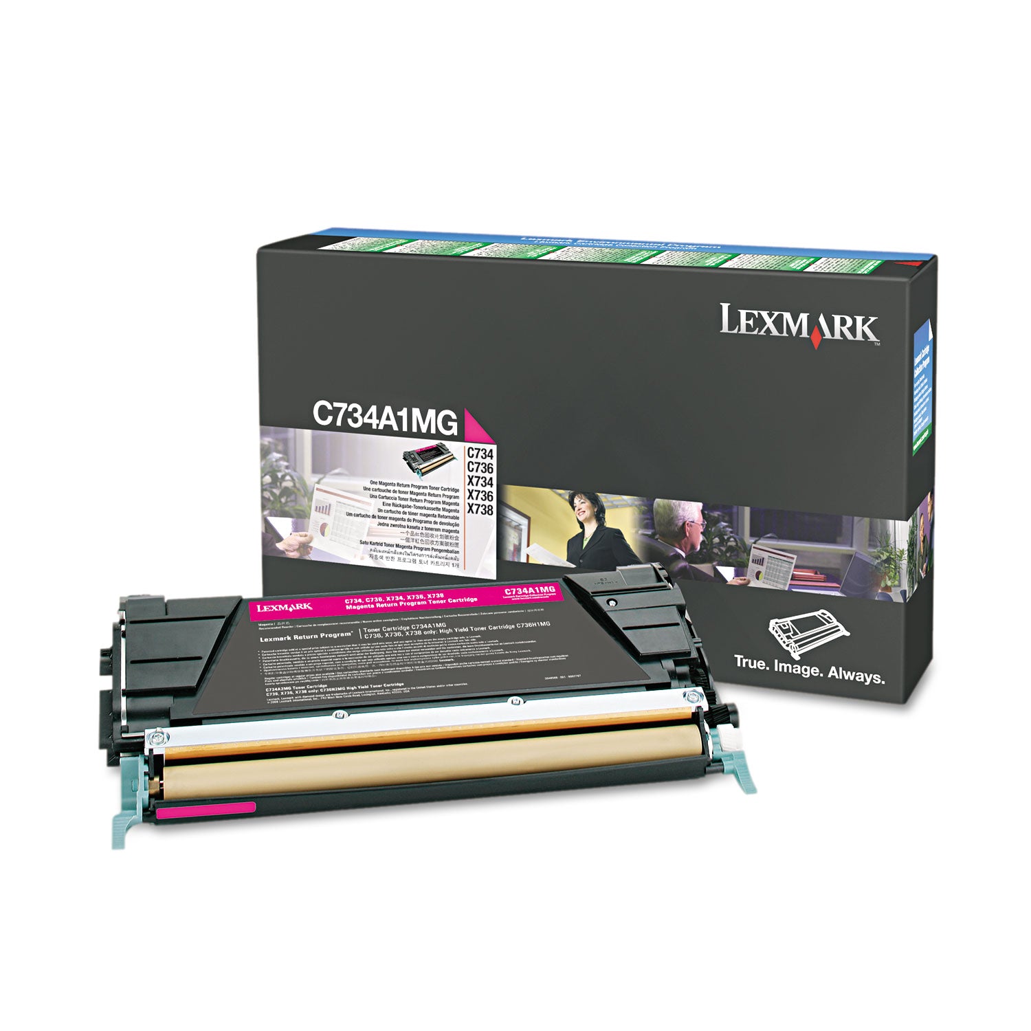 C734a1mg Return Program Toner, 6,000 Page-Yield, Magenta