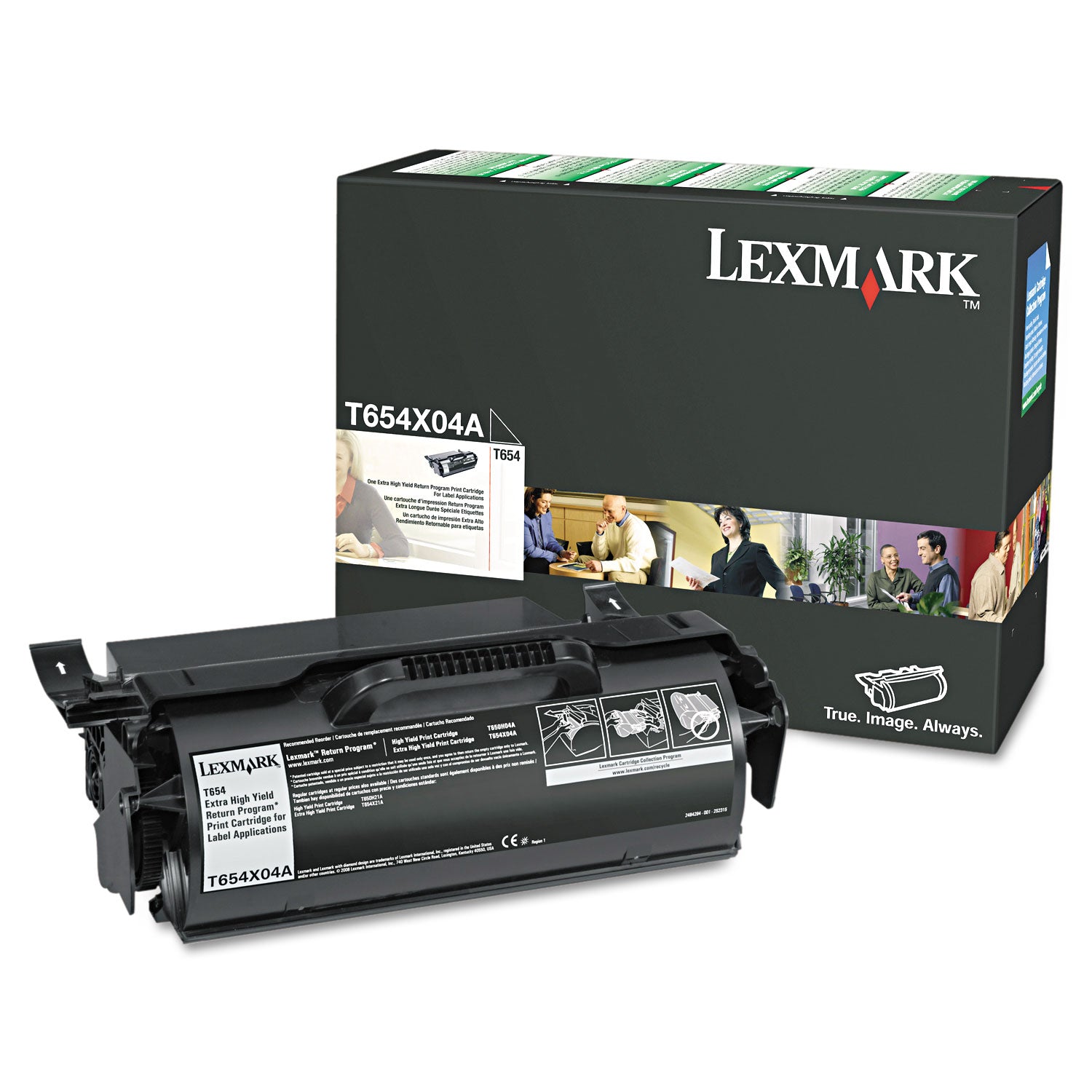 T654x04a Return Program Extra High-Yield Toner, 36,000 Page-Yield, Black