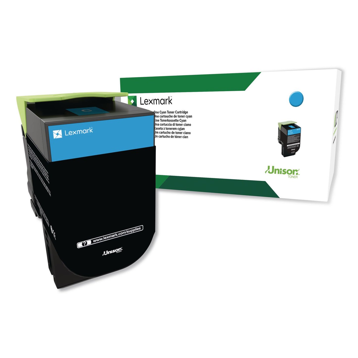 80c0hcg Return Program High-Yield Toner, 3,000 Page-Yield, Cyan, Taa Compliant