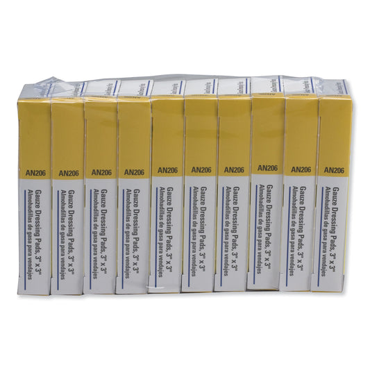 Refill Gauze Pads For Ansi-Compliant First Aid Kits/cabinets, Sterile, 3 X 3, 40/pack