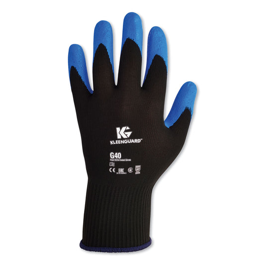 G40 Foam NITRILE Coated Gloves, EN388: 3121X, 9.45" Long, Large (Size 9), Blue/Black, 12 Pairs