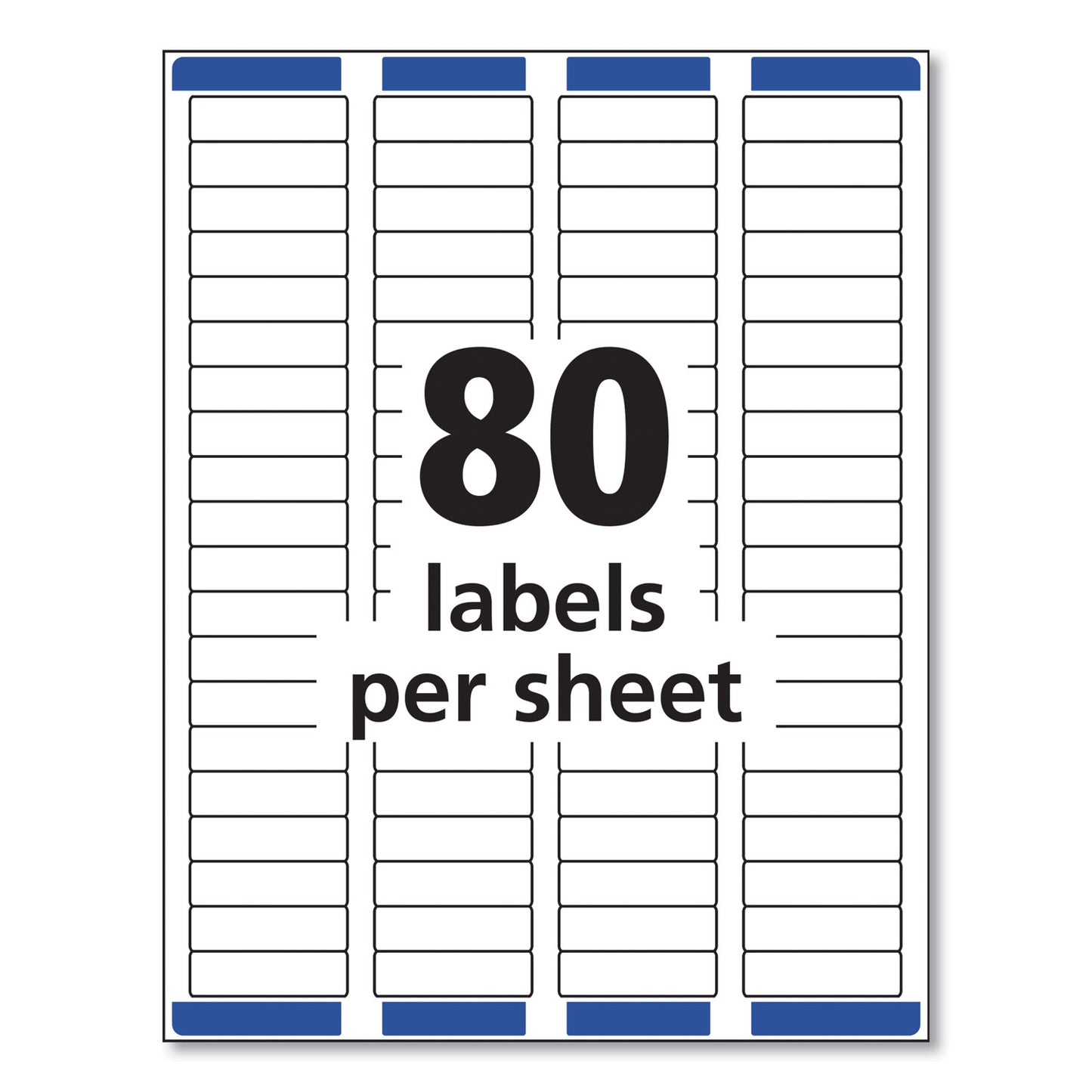 Easy Peel White Address Labels W/ Sure Feed Technology, Inkjet Printers, 0.5 X 1.75, White, 80/sheet, 25 Sheets/pack